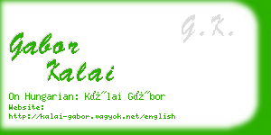 gabor kalai business card